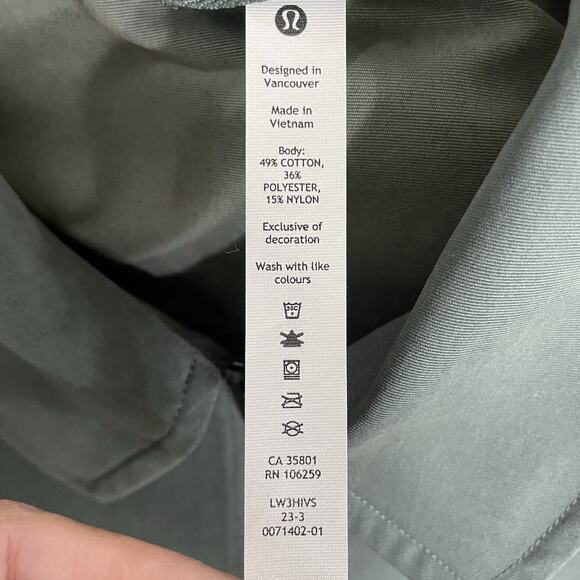 Lululemon Glyde 2-in-1 Adaptable Jacket Women’s XL Dark Forest Green Pockets NEW - Picture 6 of 9